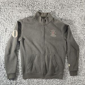 Triumph Motorcycles Full Zip Jacket Sz M Black Skull Grunge Biker